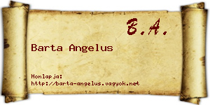 Barta Angelus névjegykártya