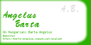 angelus barta business card